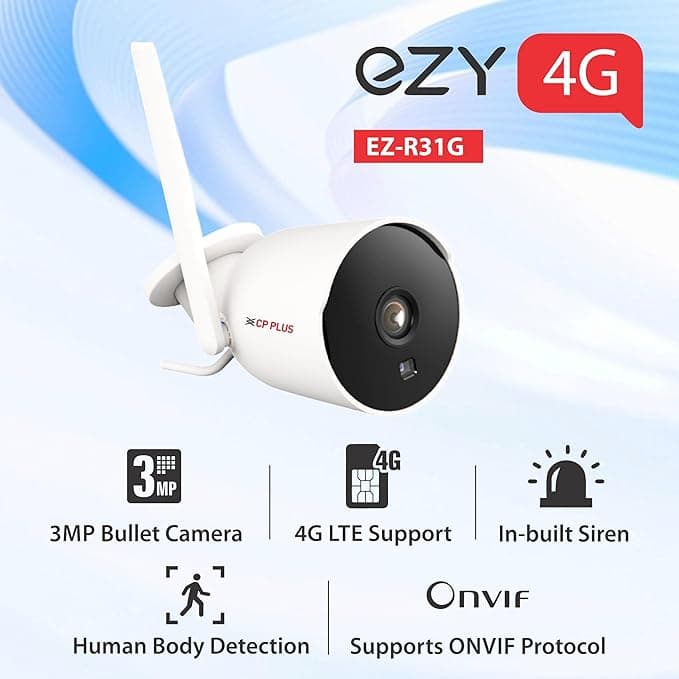 3MP 4G SIM Bullet Camera – Colour Night Vision with Two-Way Talking & IR